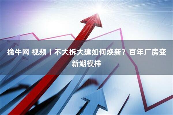擒牛网 视频丨不大拆大建如何焕新？百年厂房变新潮模样