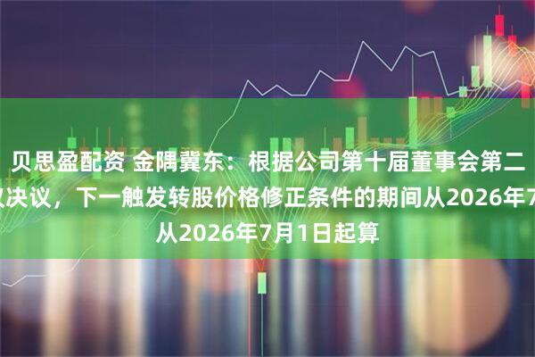 贝思盈配资 金隅冀东：根据公司第十届董事会第二十三次会议决议，下一触发转股价格修正条件的期间从2026年7月1日起算